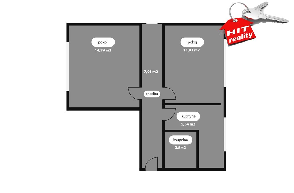 Prodej bytu 2+1 62 m2 v Plzni na Lochotíně